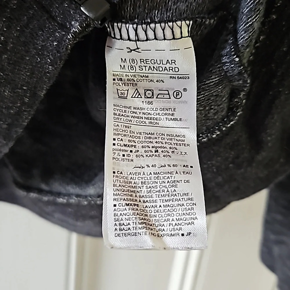 Old Navy Lightweight Dark Gray Girls 8 Zip-up Sweatshirt - Picture 4 of 5